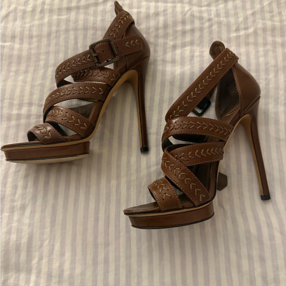 Brian Atwood - Brown Strappy Heels size 6.5